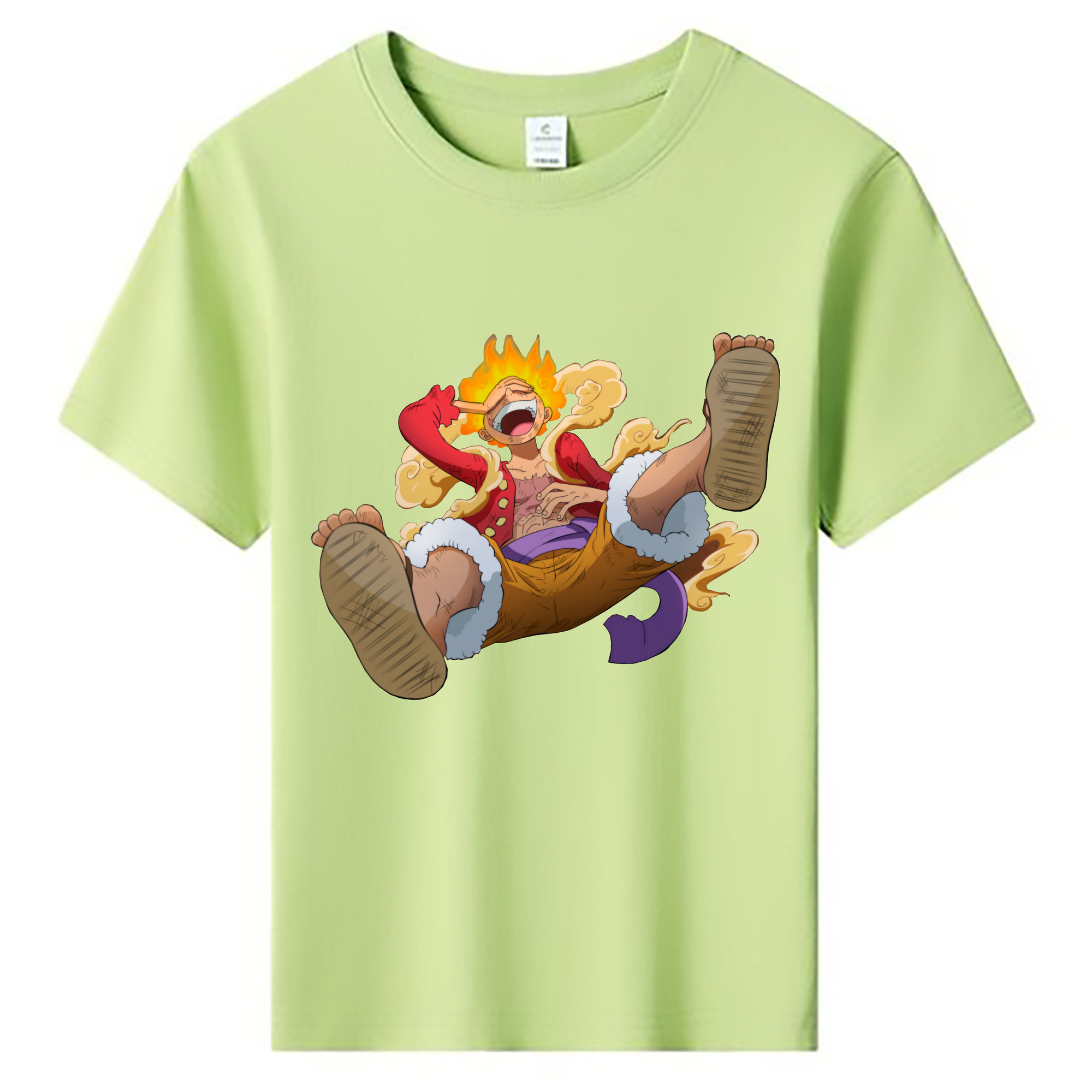ワンピース モンキー・D・ルフィ ONE PIECE Monkey D. Luffy 綿100％キッズTシャツ（フロントプリント）